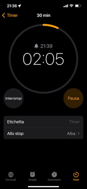 timer iPhone