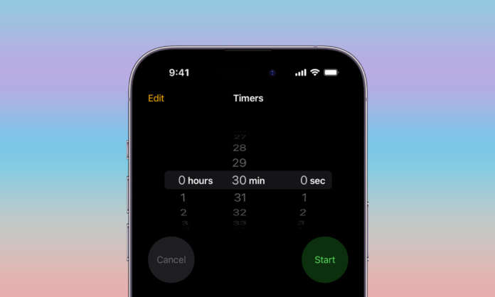 iPhone timer timer iPhone