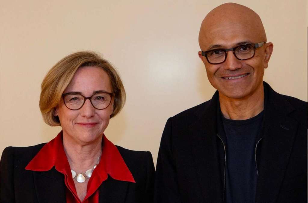 Margherita della Valle e Satya Nadella