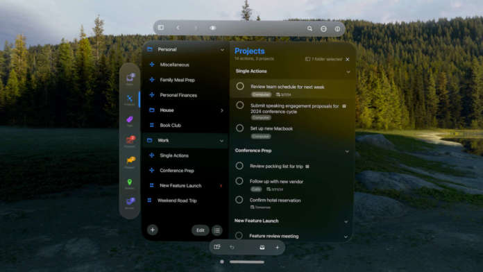 OmniFocus OmniFocus Apple Vision pro