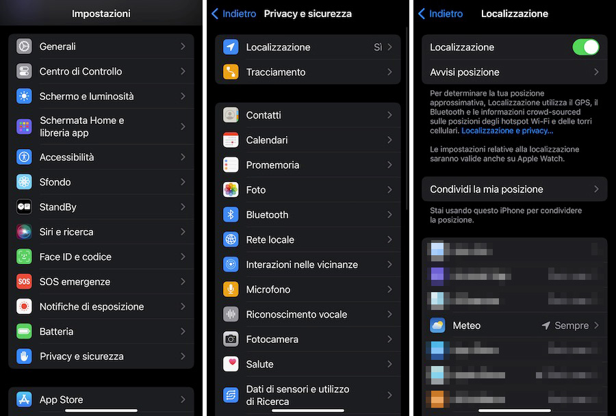 notifiche meteo iPhone