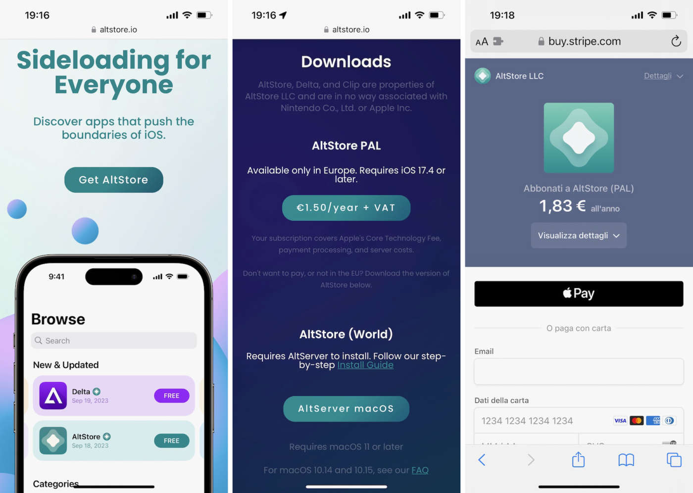 AltStore app store alternativo iOS