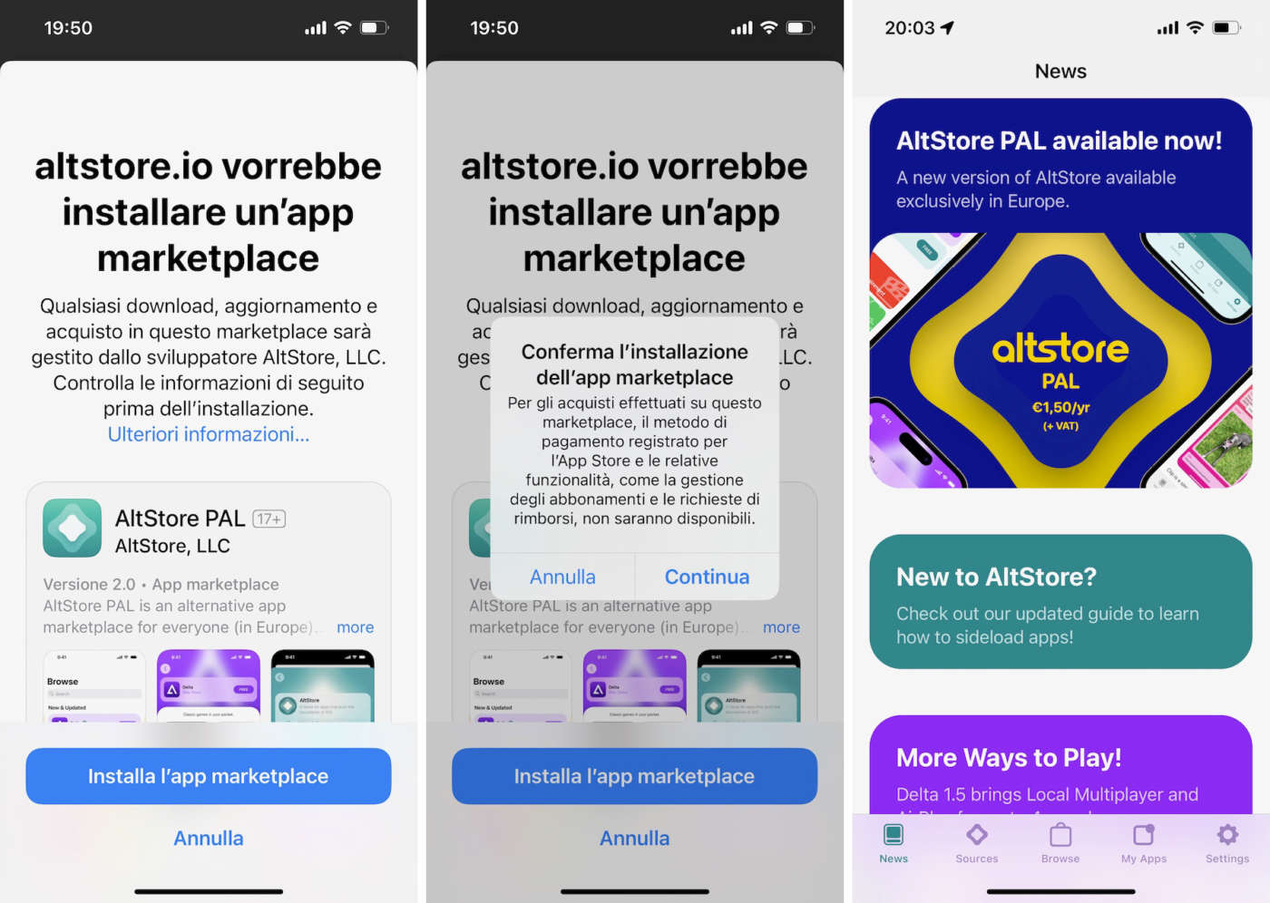 AltStore app store alternativo iOS