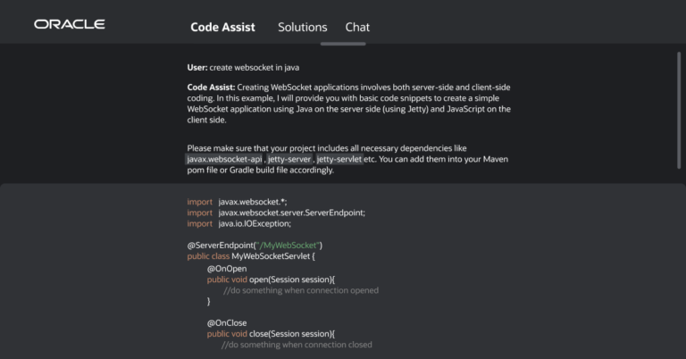 Oracle Code Assist