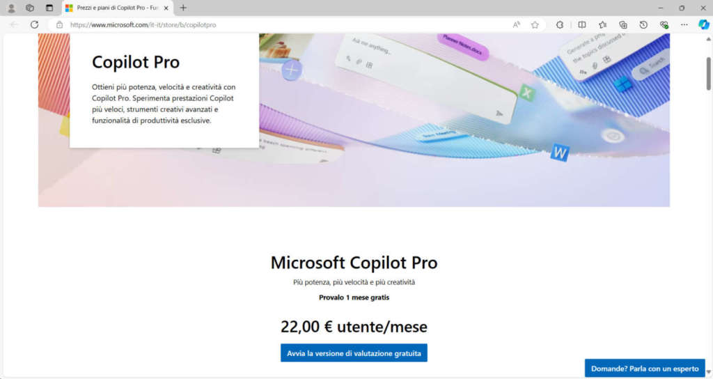 Come provare gratis per un mese l’AI Copilot Pro in Microsoft 365