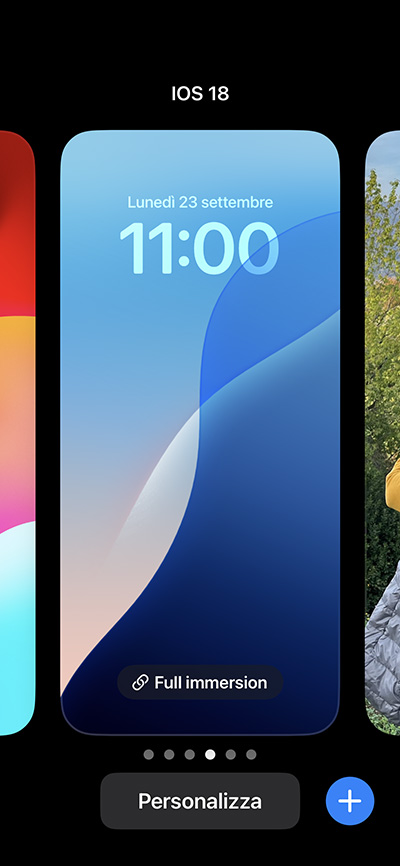 schermata blocco iOS 18