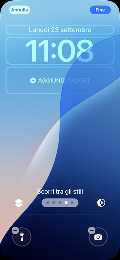 schermata blocco iOS 18