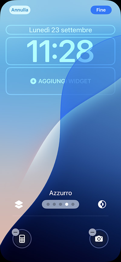 schermata blocco iOS 18