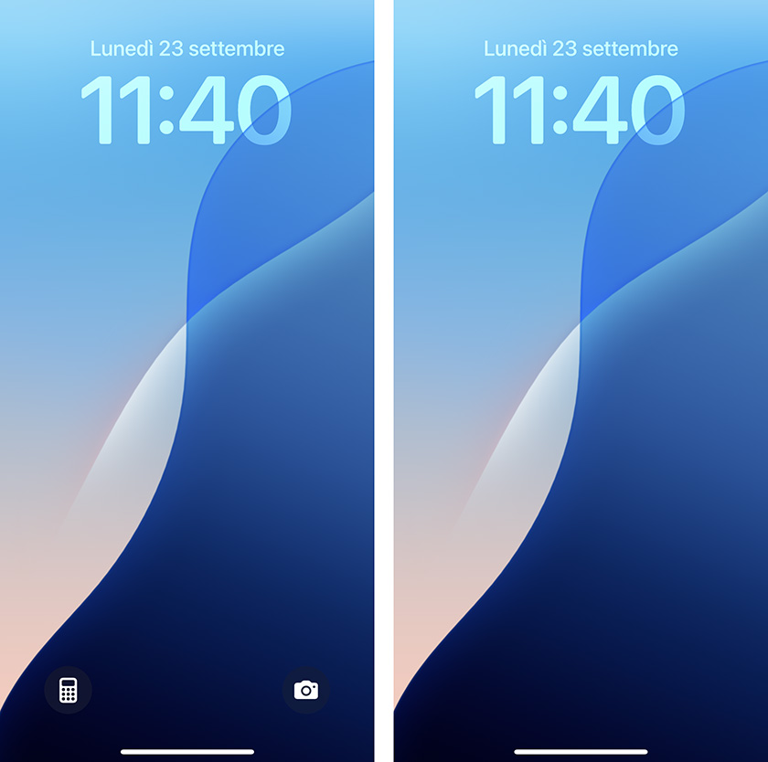 schermata blocco iOS 18