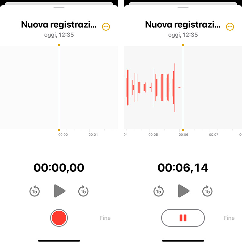 iOS 18 registrare audio in Note 02