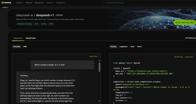DeepSeek-R1 Nvidia NIM