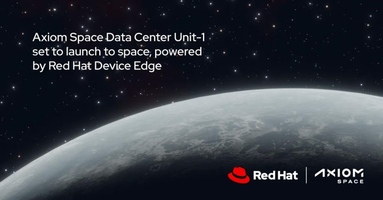 data center orbita Axiom Space Red Hat
