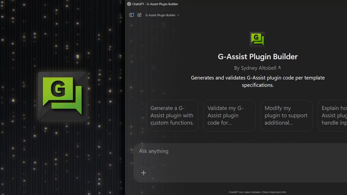 Nvidia Project G-Assist Plug-In Builder