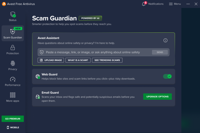 Avast_Scam_Guardian_dashboard 01 Avast Scam Guardian
