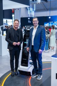 David Reger, founder e CEO di NEURA Robotics, e Marco Santos, Global CEO of GFT