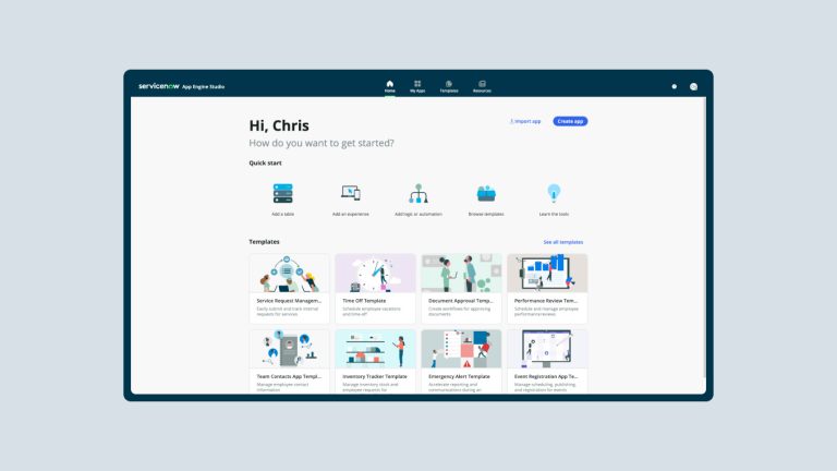 ServiceNow low-code