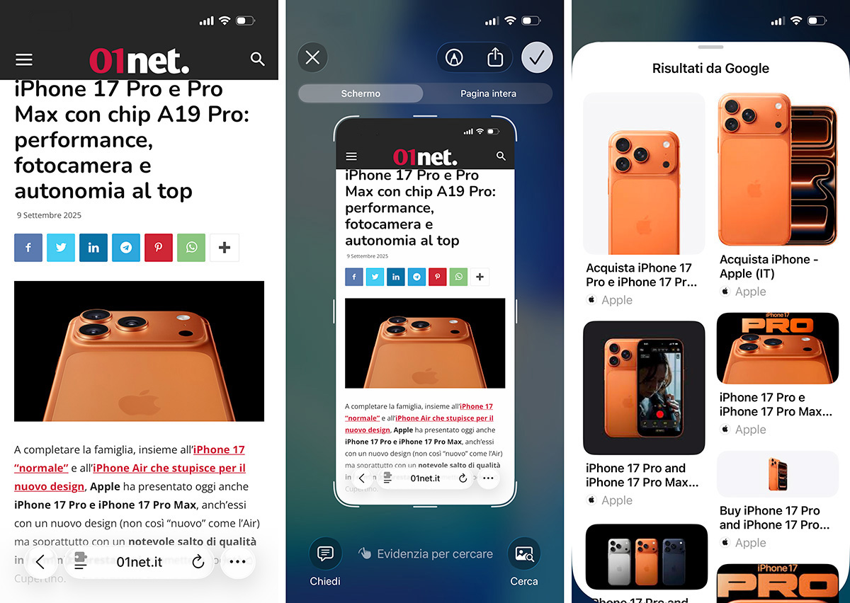 iOS 26 Intelligenza visiva