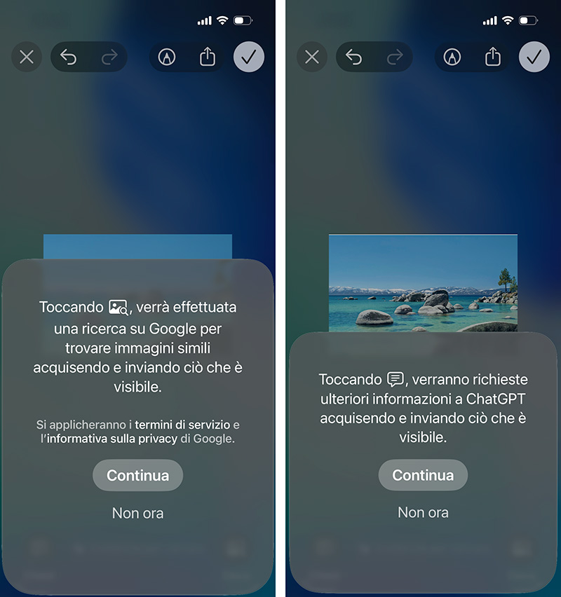 iOS 26 Intelligenza visiva