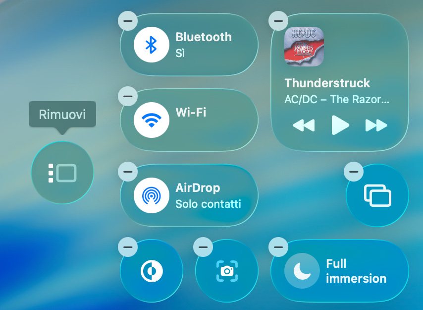 macOS Tahoe Centro di Controllo
