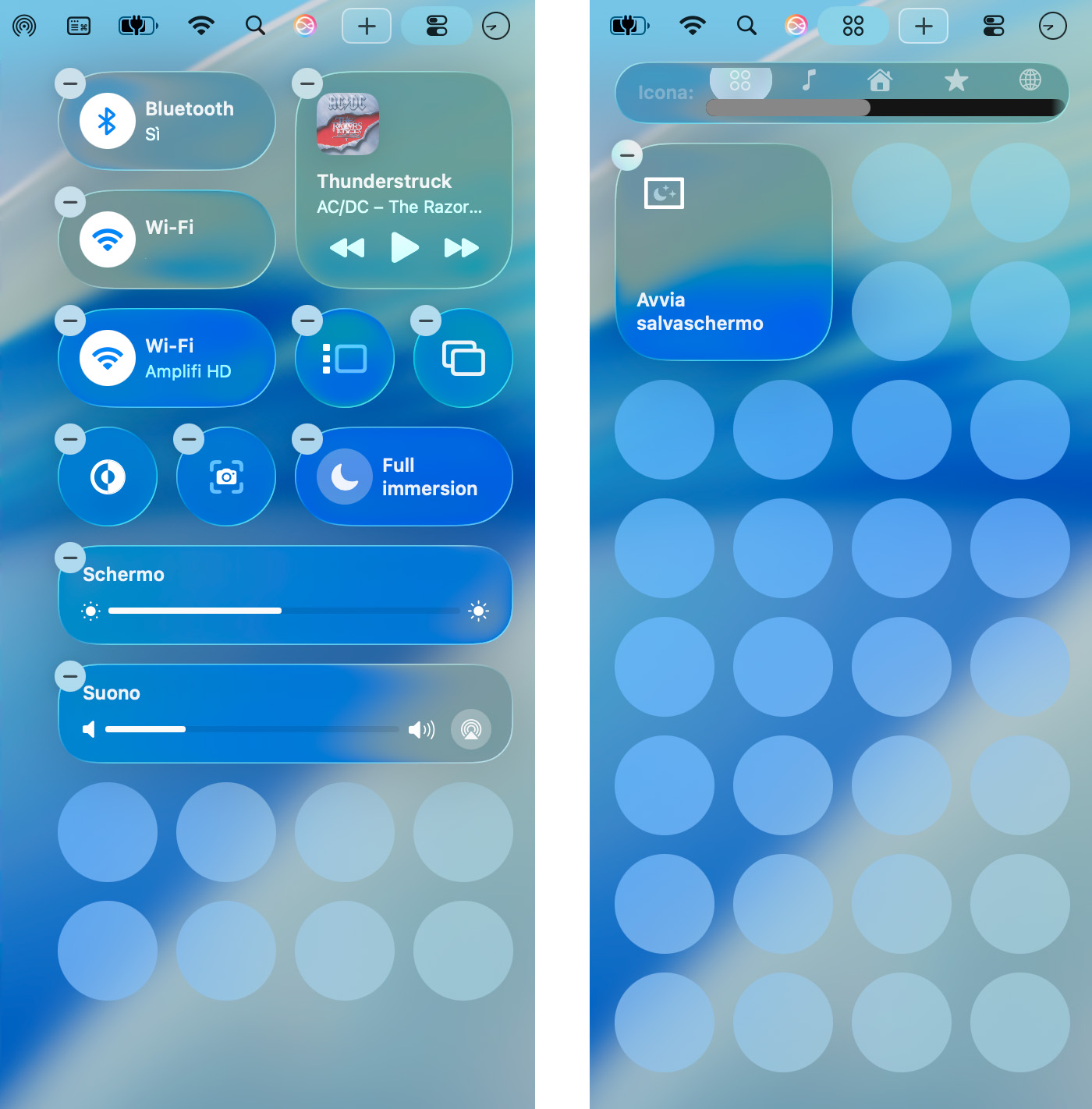 macOS Tahoe Centro di Controllo