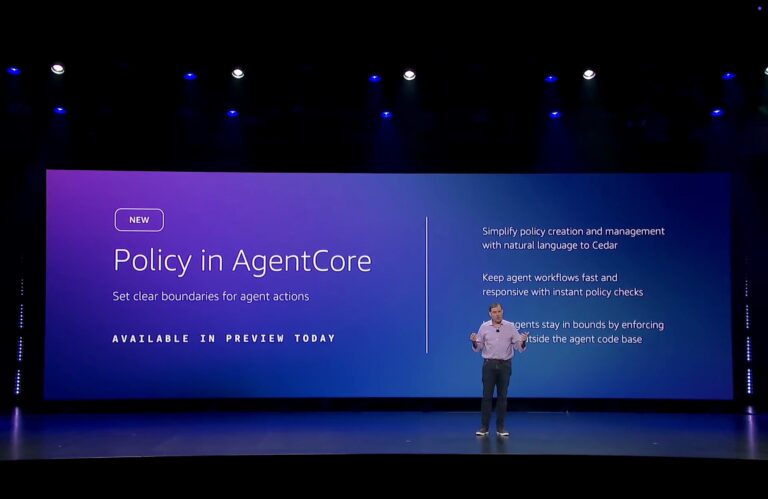 AWS re:Invent 2025: governare gli agenti in produzione con controlli deterministici e qualità misurabile
