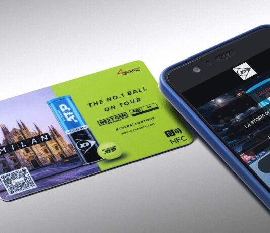 4evapic: la gestione dell’esperienza con NFC e QR Code Esempio di applicazione 4evapic con card NFC e QR Code personalizzata per Dunlop che attiva contenuti multimediali su smartphone