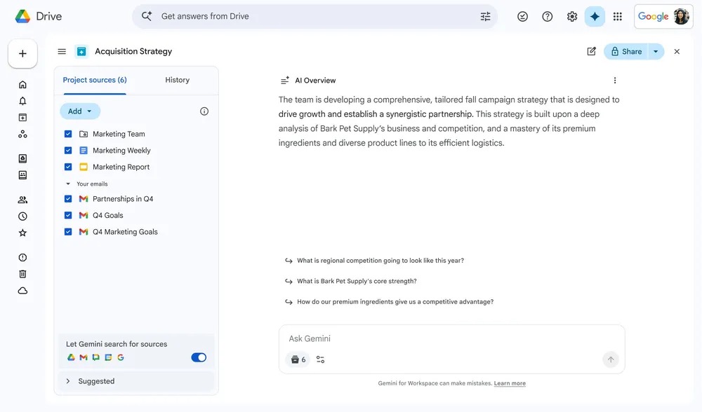 workspace intelligence drive