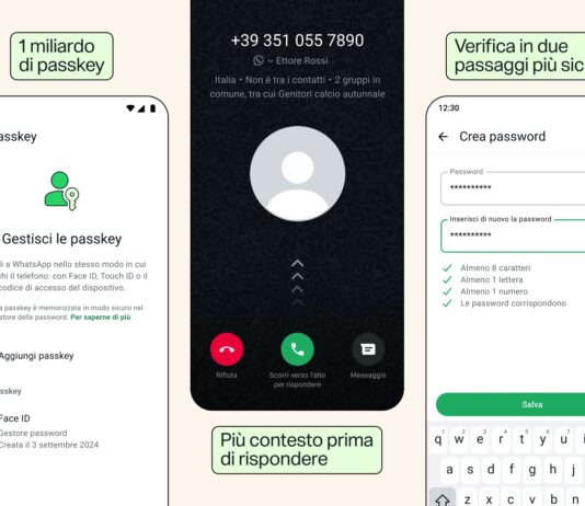 whatsapp sicurezza passkey
