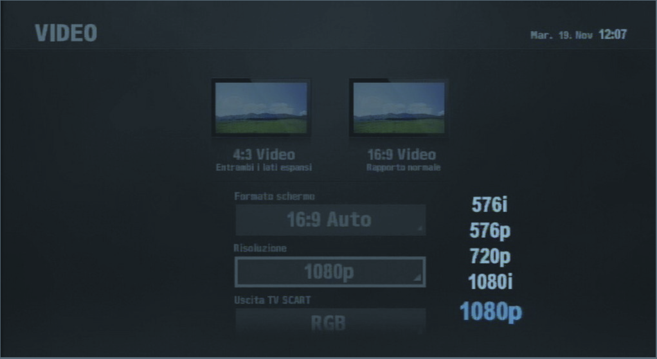 Risoluzione video Humax HD