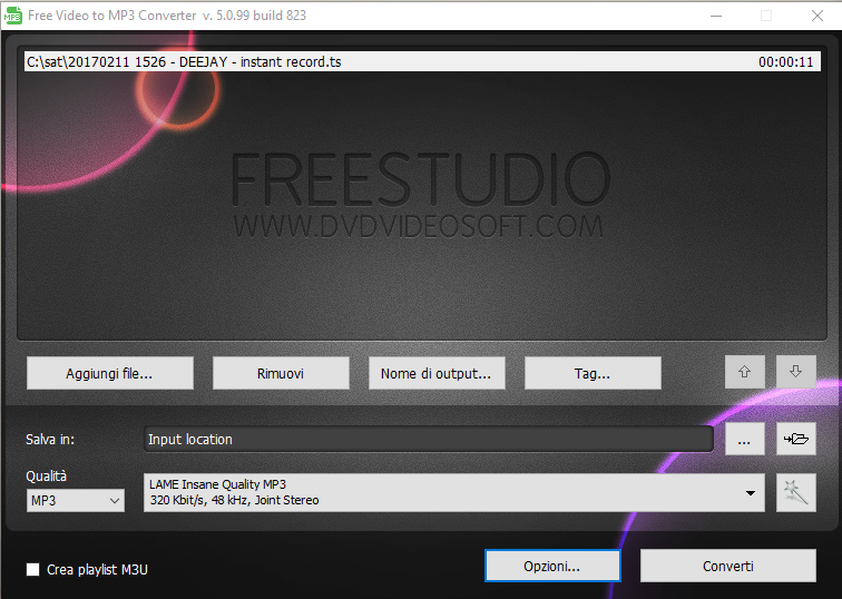 Registrare canali radio