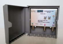 Centralino da palo Line@Tech NE-9361, salvaspazio e immune da disturbi Centralino da palo Line@Tech NE-9361