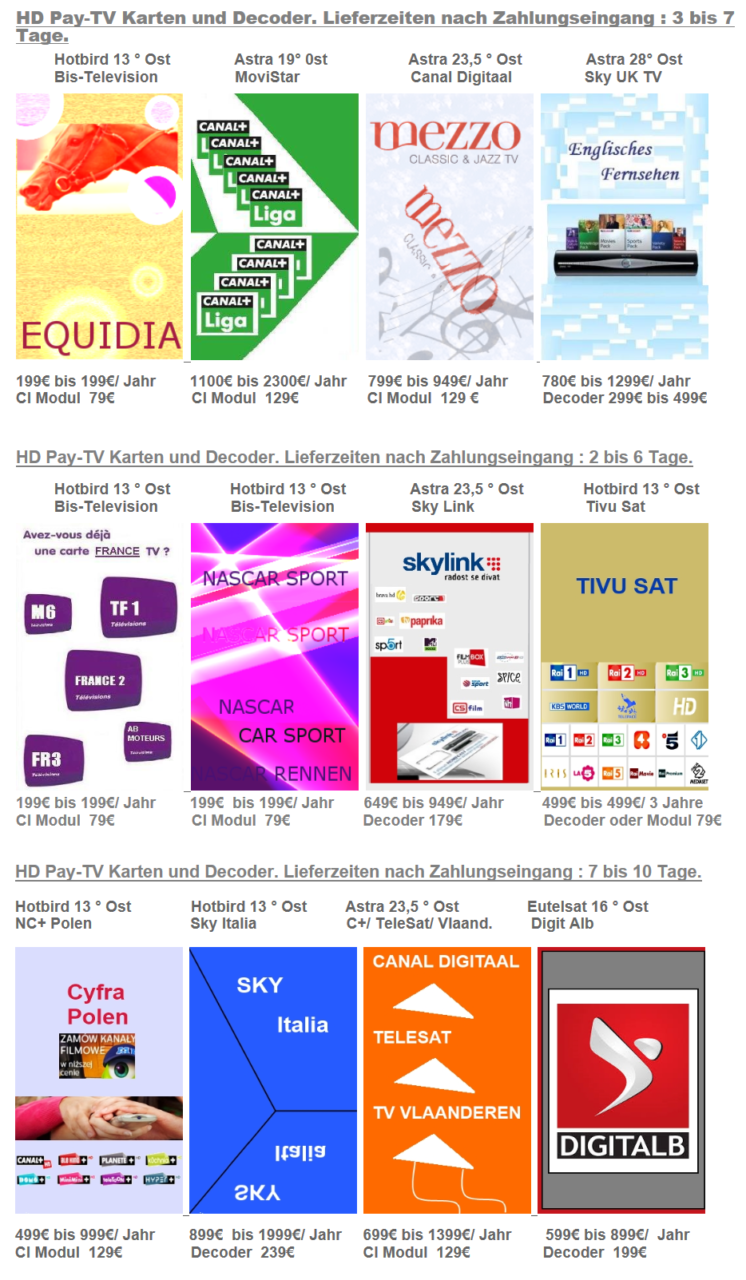 canali europei pay-tv