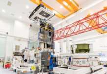 Satellite Konnect: riuscito l’assemblaggio tra il payload e la piattaforma elettrica Satellite Eutelsat KONNECT