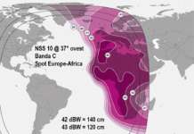 Cosa vedere oltre i 30° Ovest con una parabola da 3,8 m Parabola 3,8 footprint satelliti