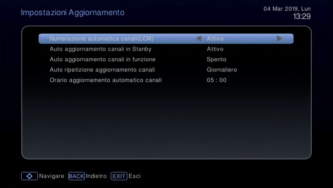 STRONG SRT 7840 Aggiornamentocanali