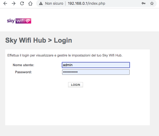 Sky Router Admin Window Sky WiFi, come configurare il router Sky Hub senza usare l'app ...