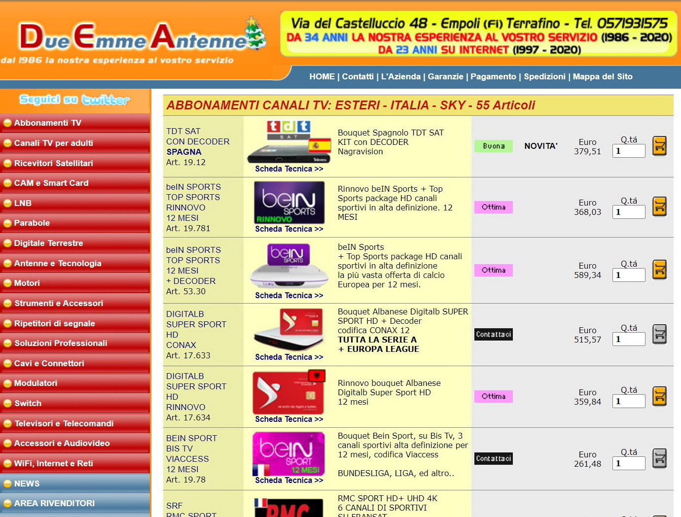 Trasmissioni satellitari