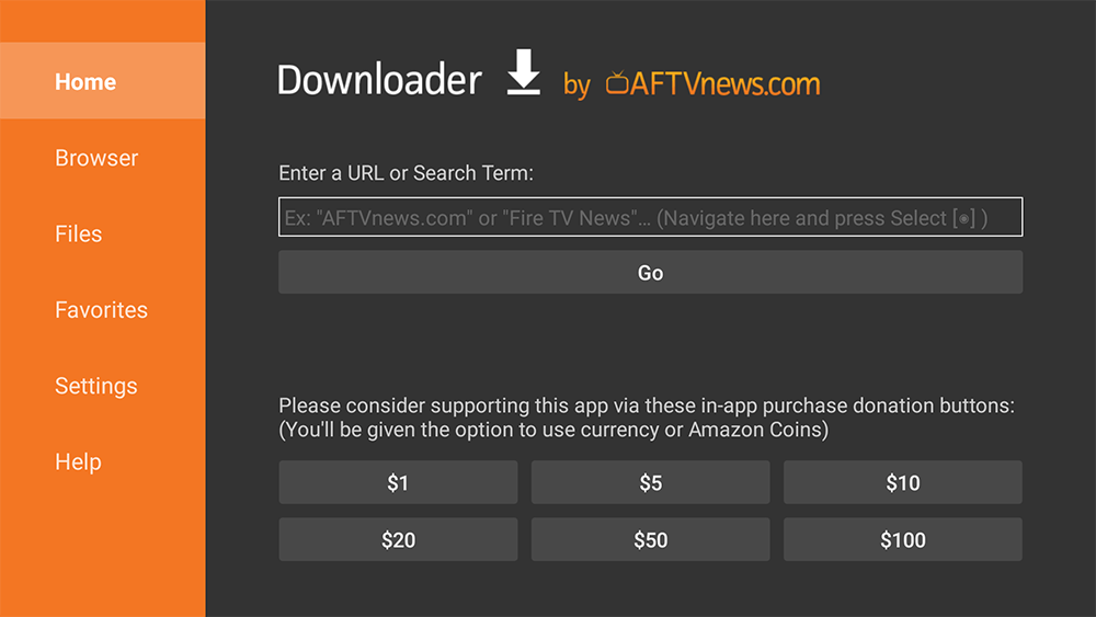 Downloader Fire TV app