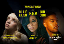 Prime Day Show: spettacolo Amazon con Billie Eilish, H.E.R. e Kid Cudi Prime Day Show