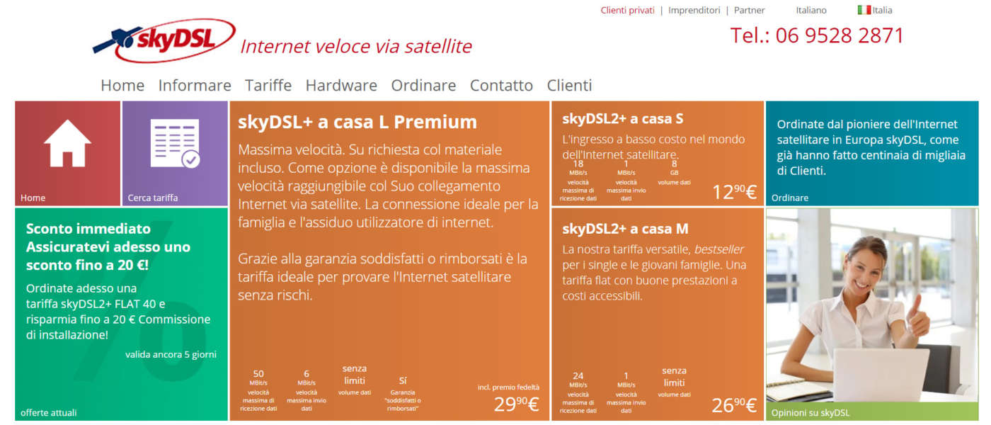 Internet via satellite