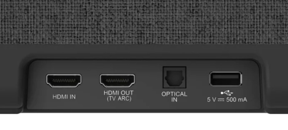 Tipiche connessioni audio/video di una soundbar