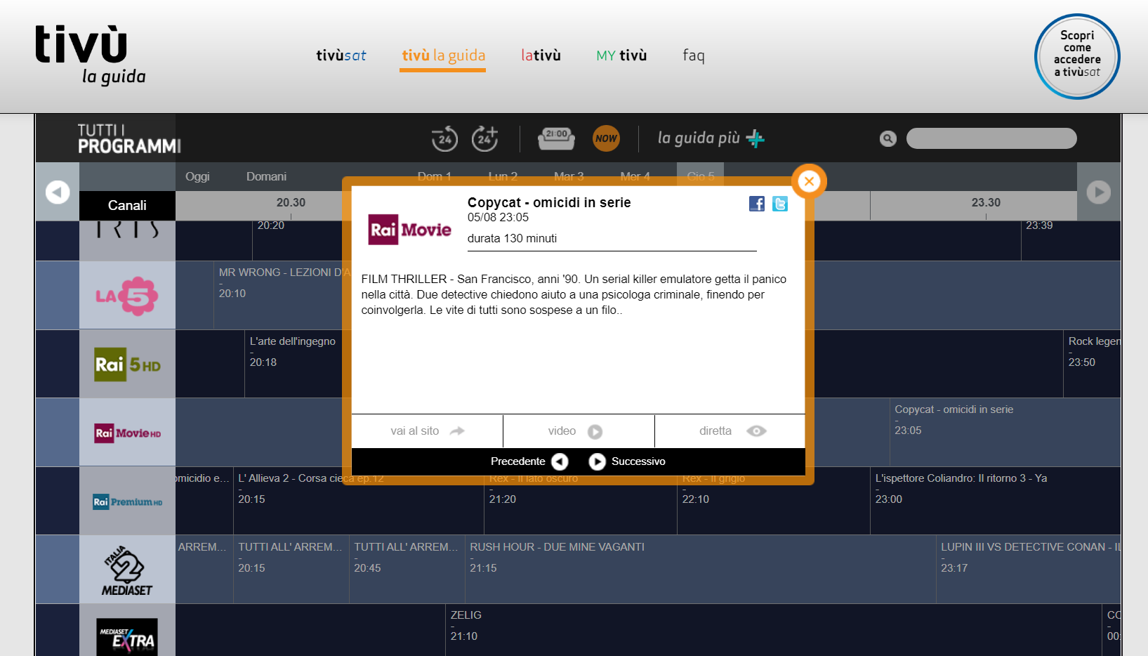 Tivù la guida da sito web