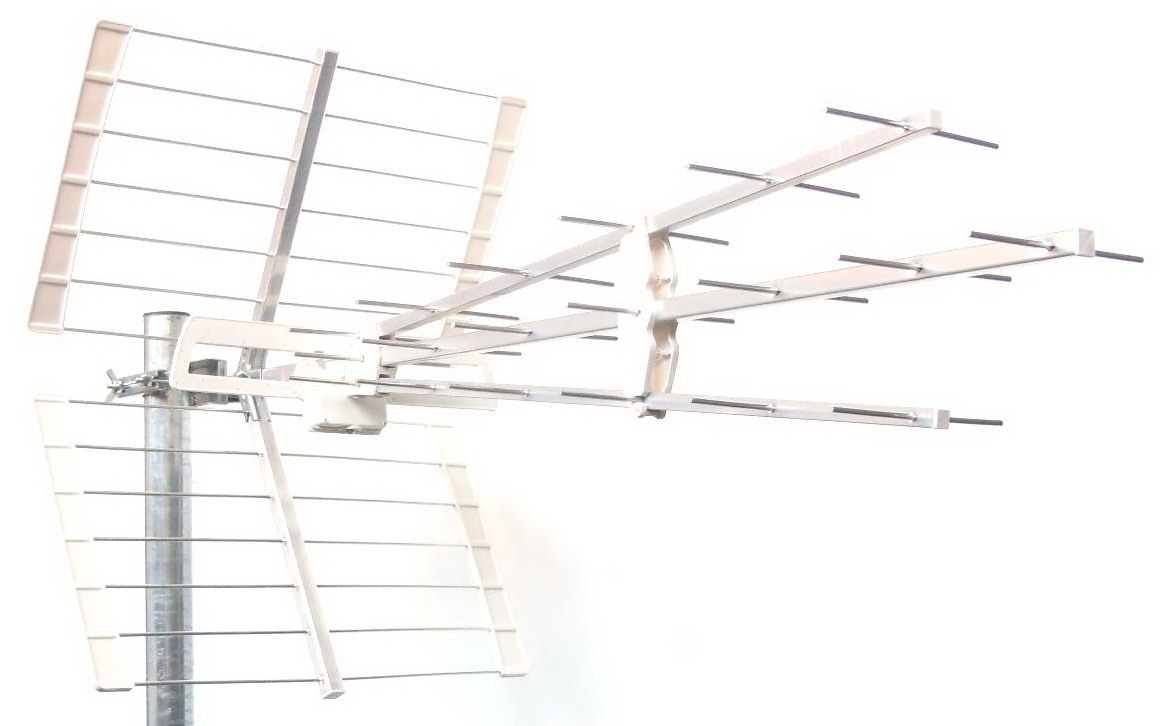 Antenna TV Esterna Mini UHF 21-48 Con Filtro 5G LTE - Ideale Per Balcone - EK MINI L2-UHF-BALC