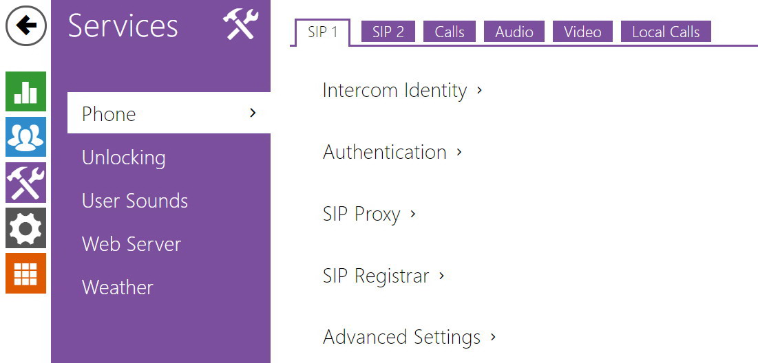 Web Interface 2N Indoor View