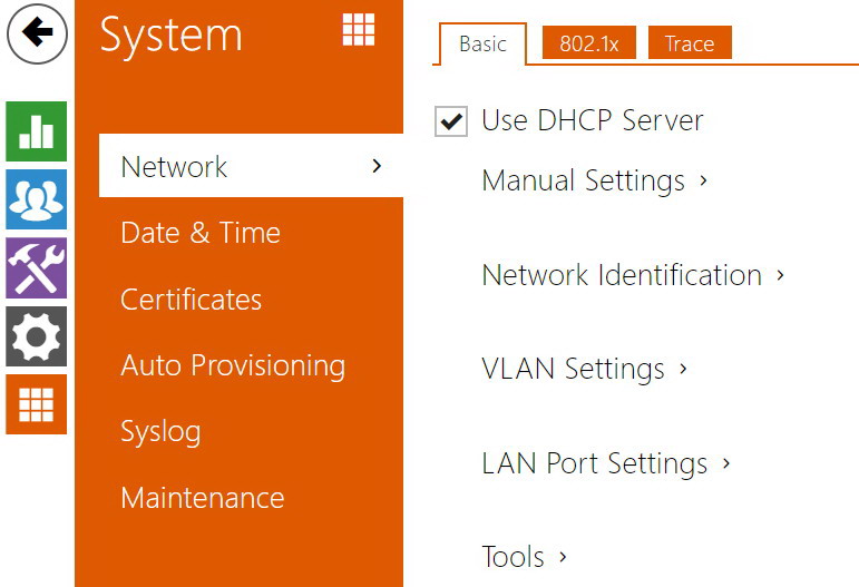 Web Interface 2N Indoor View