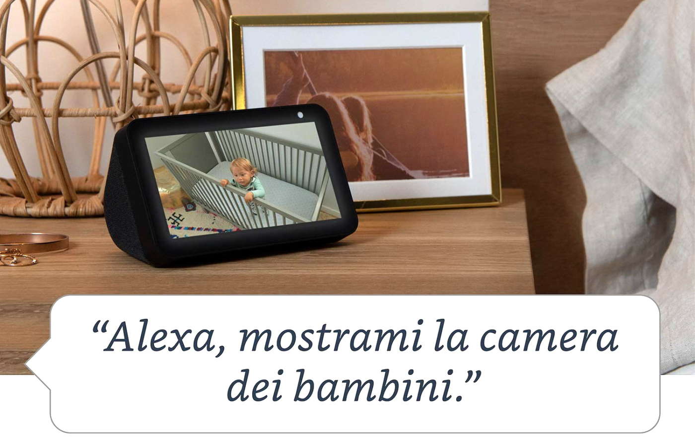 Echo Show 5 con funzione monitor per Baby-CAM