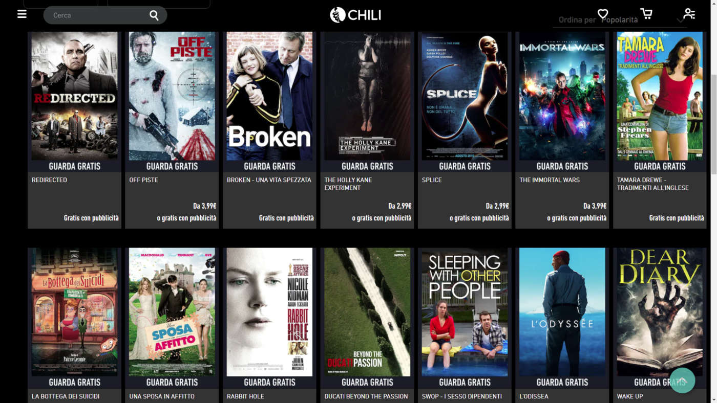 Chili elenco film gratis
