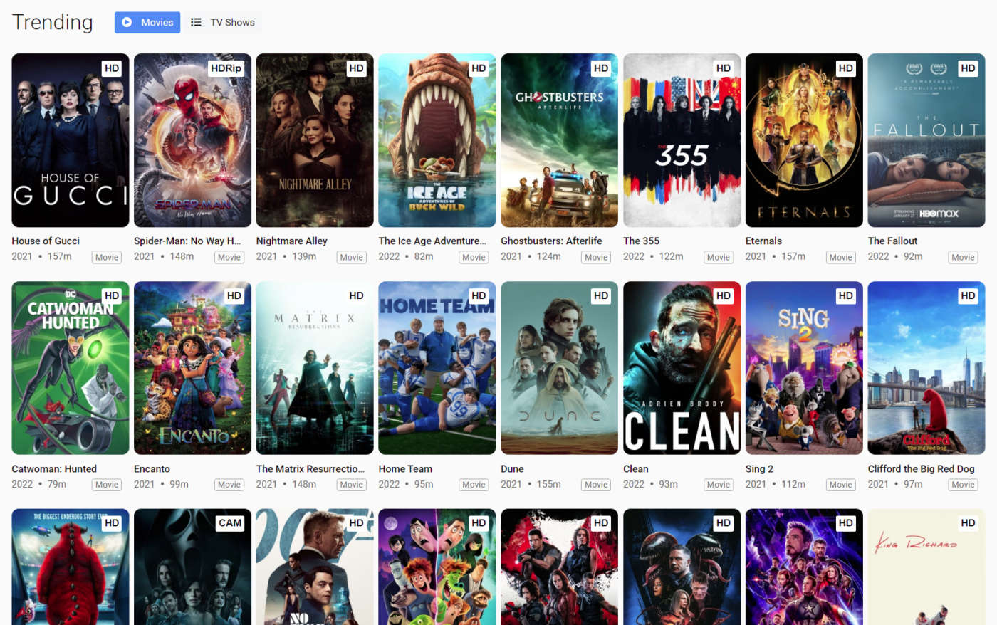 HD Today elenco film