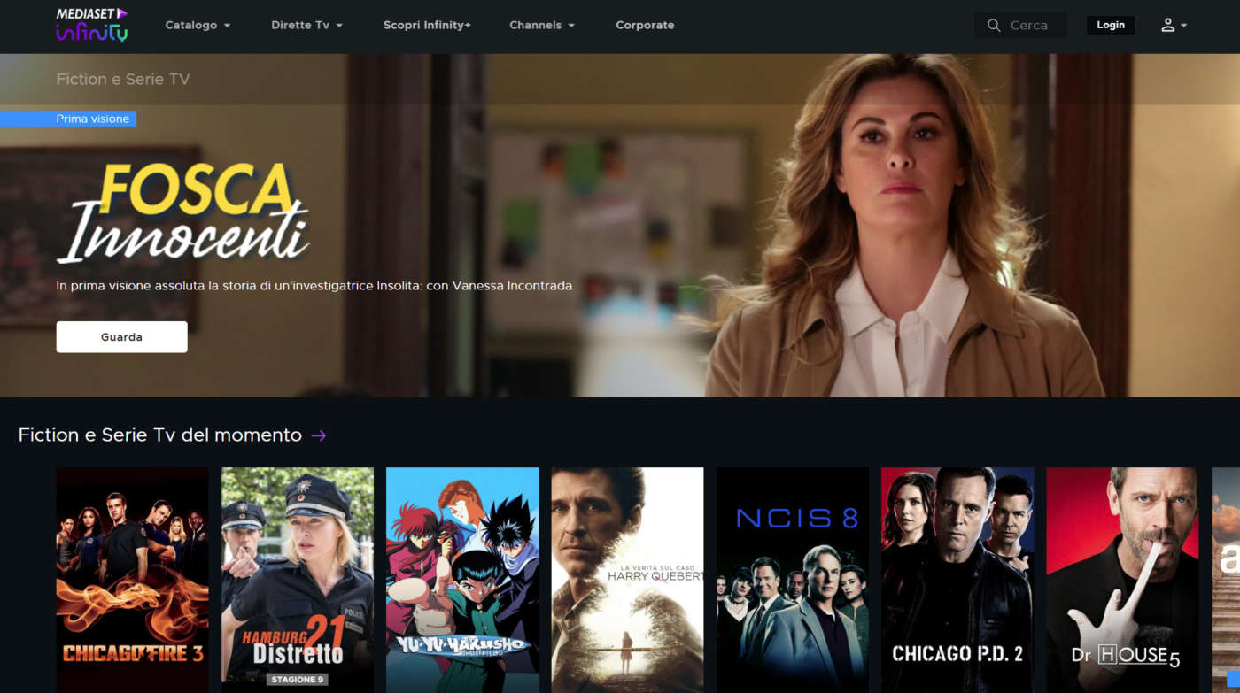 Mediaset Infinity serie Tv
