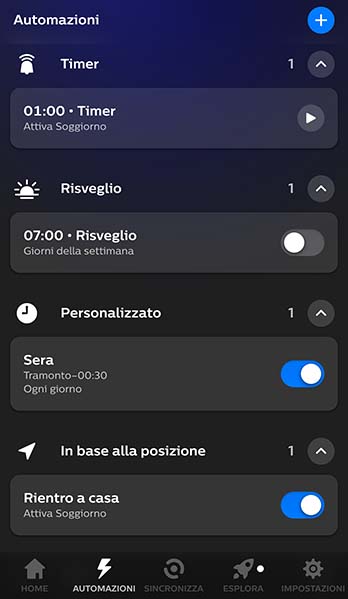 Philips Hue Automazioni